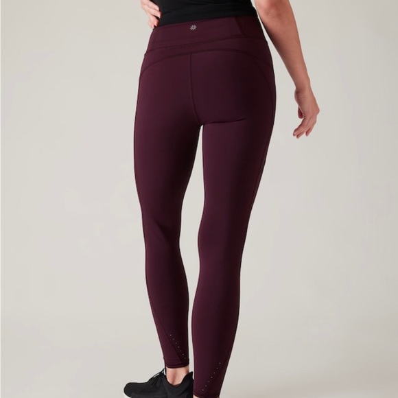 Burgundy (spiced cabernet) high-compression fabric with brushed interior tights - Picture 2 of 2